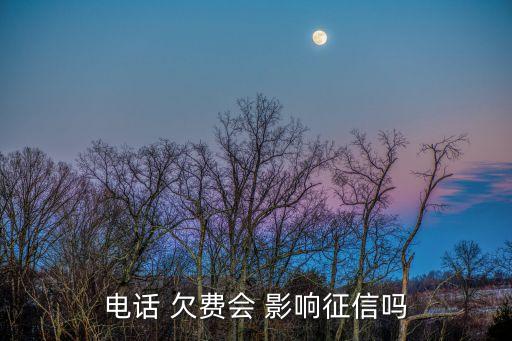 电话 欠费会 影响征信吗