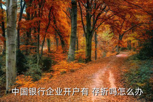  中国银行企业开户有 存折吗怎么办