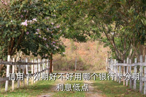  信用卡分期好不好用哪个银行卡分期利息低点