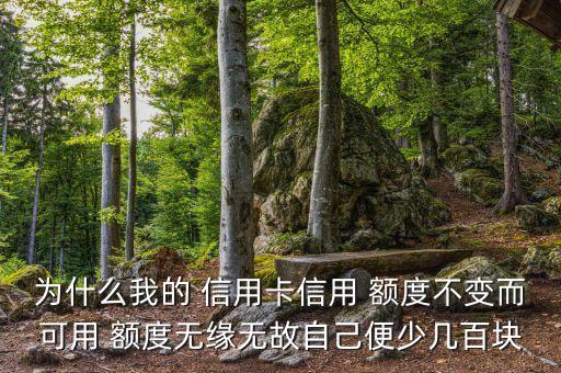 刷了信用卡怎么额度没有少,信用卡怎么降低额度