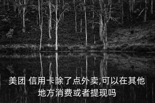 美团 信用卡除了点外卖,可以在其他地方消费或者提现吗