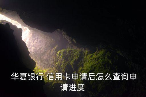  华夏银行 信用卡申请后怎么查询申请进度