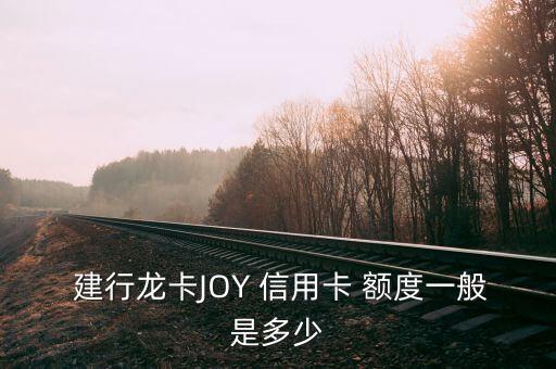 建行joy信用卡有额度吗,建行信用卡joy卡c标白额度