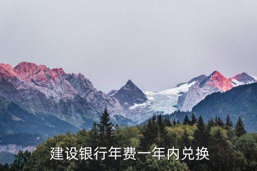  建设银行年费一年内兑换