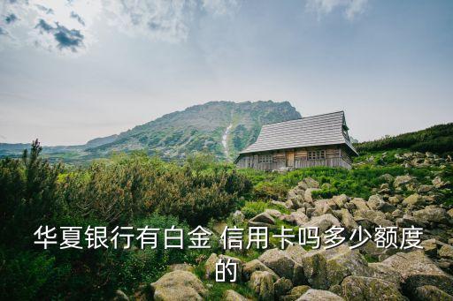  华夏银行有白金 信用卡吗多少额度的