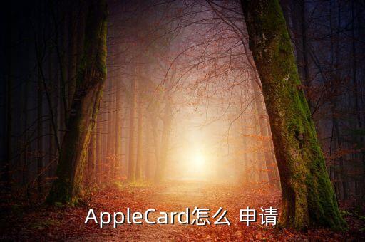 AppleCard怎么 申请