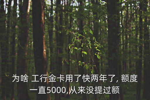 工行信用卡为什么不提额度