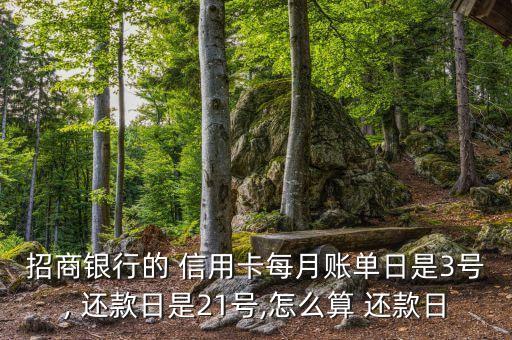 招商银行的 信用卡每月账单日是3号, 还款日是21号,怎么算 还款日