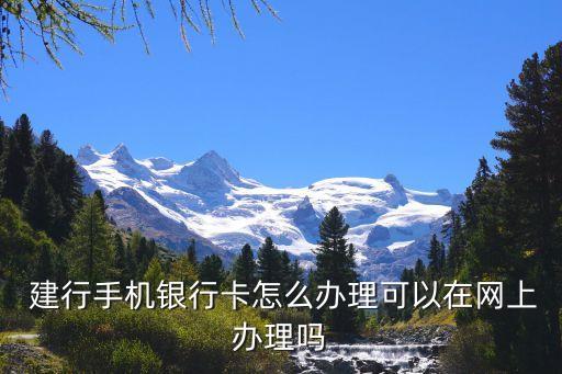  建行手机银行卡怎么办理可以在网上办理吗