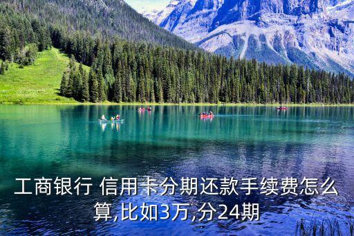 工商银行 信用卡分期还款手续费怎么算,比如3万,分24期