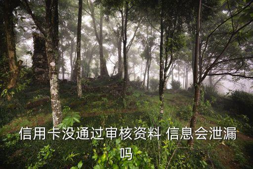  信用卡没通过审核资料 信息会泄漏吗