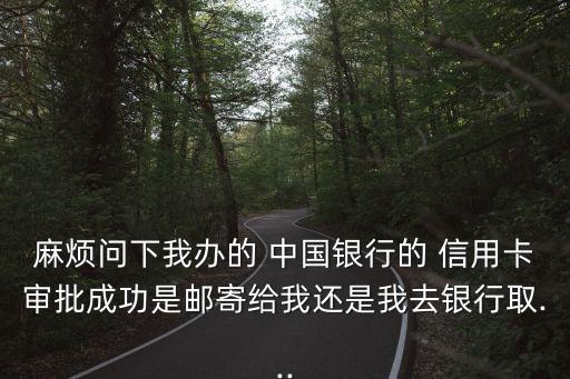麻烦问下我办的 中国银行的 信用卡审批成功是邮寄给我还是我去银行取...