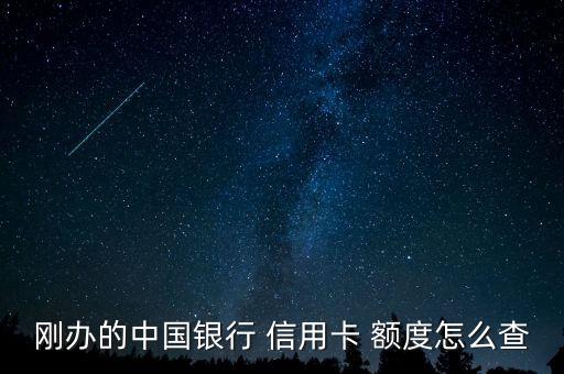 刚办的中国银行 信用卡 额度怎么查