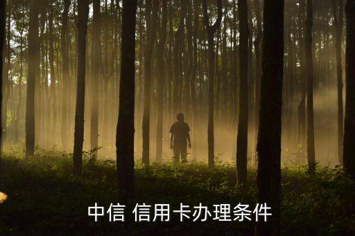  中信 信用卡办理条件
