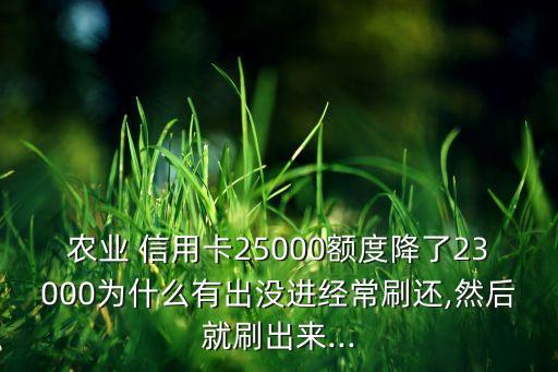 农行信用卡申请降额
