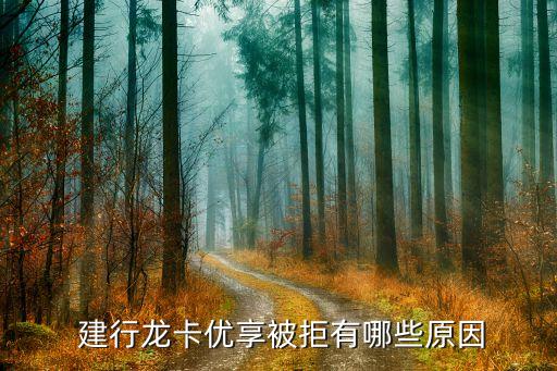  建行龙卡优享被拒有哪些原因