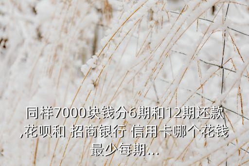 招商银行信用卡跟花呗区别