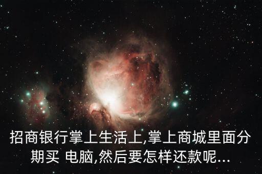 招商银行掌上生活上,掌上商城里面分期买 电脑,然后要怎样还款呢...