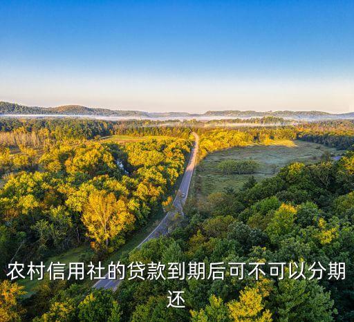农村信用社的贷款到期后可不可以分期还