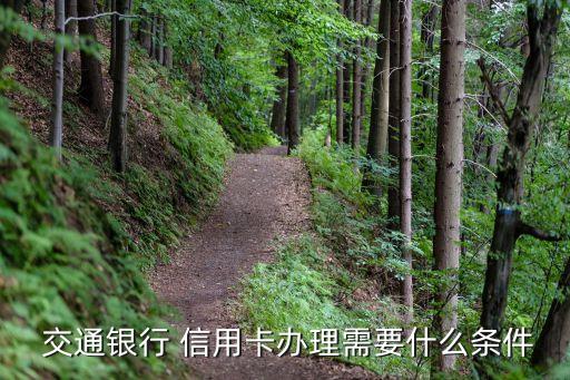  交通银行 信用卡办理需要什么条件