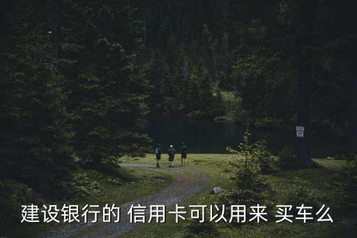 申请信用卡可以买车吗现在