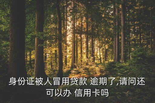 身份证被人冒用贷款 逾期了,请问还可以办 信用卡吗
