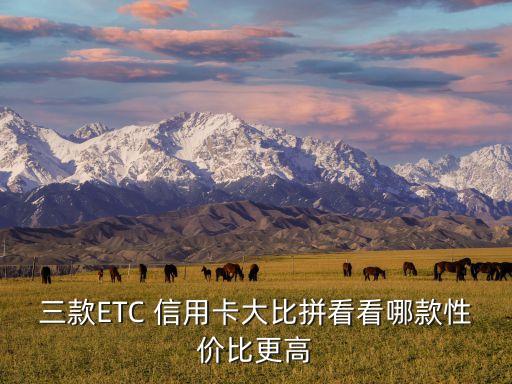 三款ETC 信用卡大比拼看看哪款性价比更高