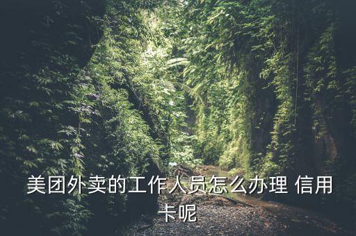  美团外卖的工作人员怎么办理 信用卡呢