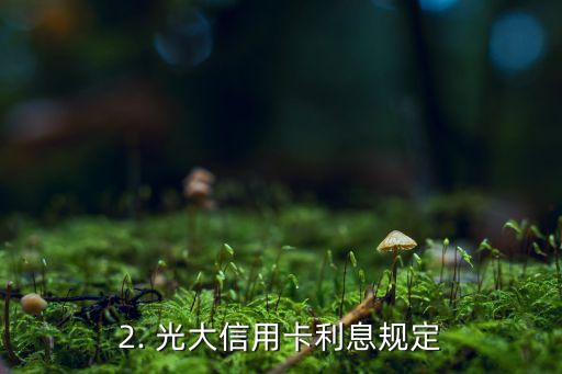 光大信用卡 手续费和利息，光大信用卡手续费和利息的费用规定