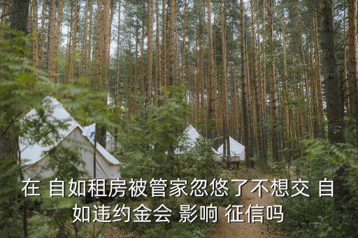 自如信用影响征信嘛,信用贷是否影响征信?
