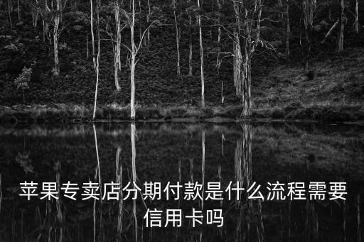  苹果专卖店分期付款是什么流程需要 信用卡吗