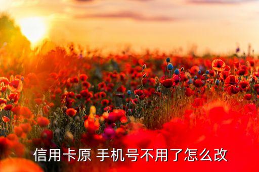  信用卡原 手机号不用了怎么改
