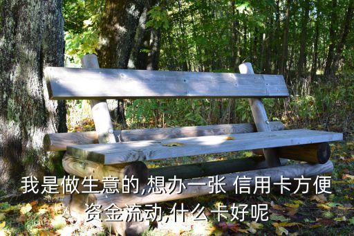 我是做生意的,想办一张 信用卡方便资金流动,什么卡好呢