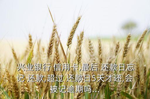  兴业银行 信用卡,最后 还款日忘记 还款,超过 还款日5天才还,会被记逾期吗...