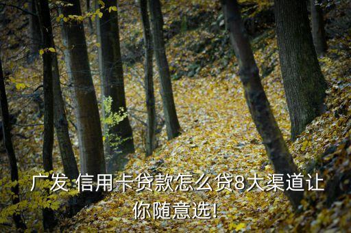 广发银行信用卡借钱