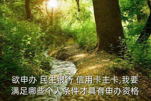 民生银行信用卡年龄要满