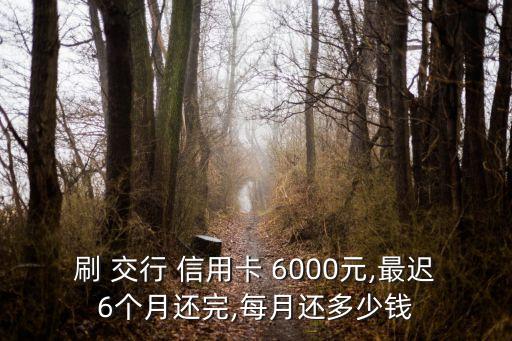 交行信用卡额度6000