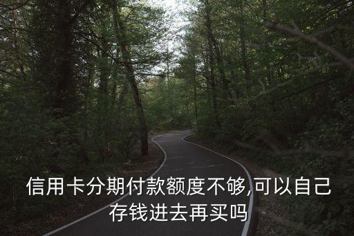 信用卡分期付款额度不够,可以自己 存钱进去再买吗