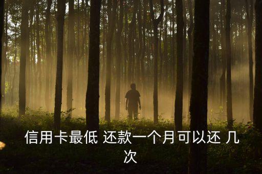  信用卡最低 还款一个月可以还 几次