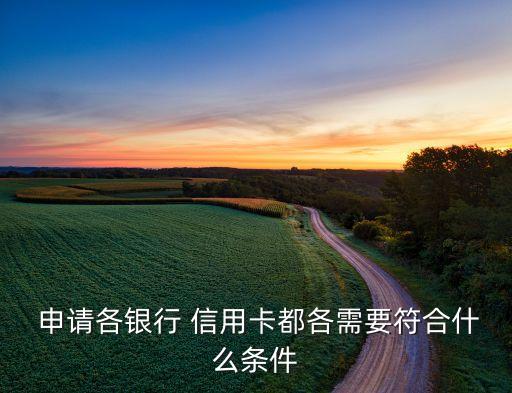  申请各银行 信用卡都各需要符合什么条件
