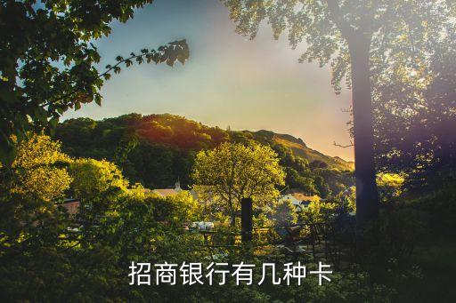  招商银行有几种卡
