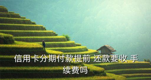  信用卡分期付款提前 还款要收 手续费吗