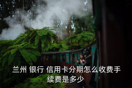  兰州 银行 信用卡分期怎么收费手续费是多少