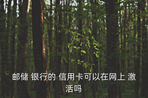 邮储 银行的 信用卡可以在网上 激活吗