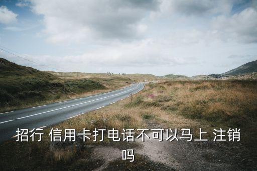 招行 信用卡打电话不可以马上 注销吗