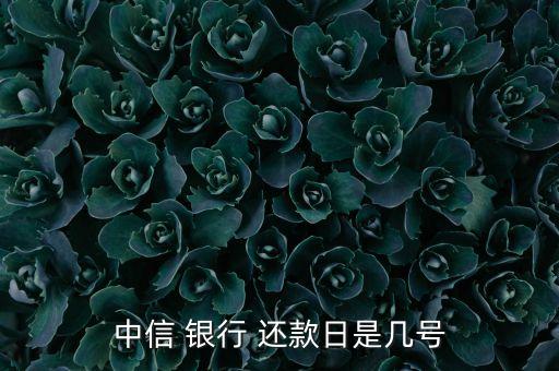 中信 银行 还款日是几号