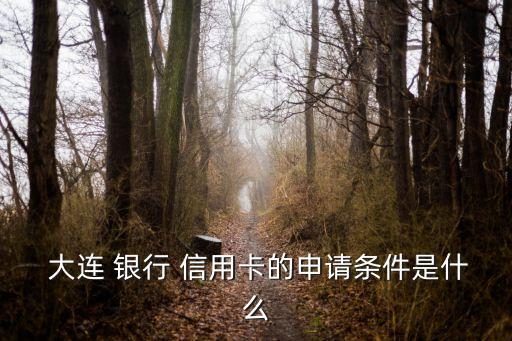  大连 银行 信用卡的申请条件是什么