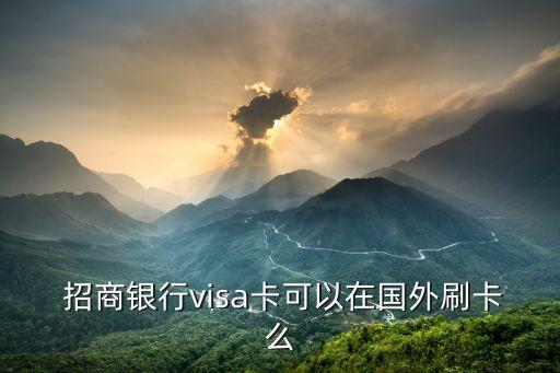 招商银行visa卡可以在国外刷卡么