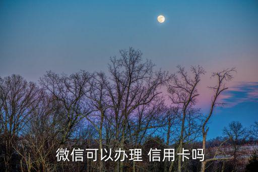  微信可以办理 信用卡吗