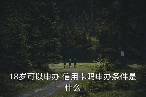 18岁可以申办 信用卡吗申办条件是什么